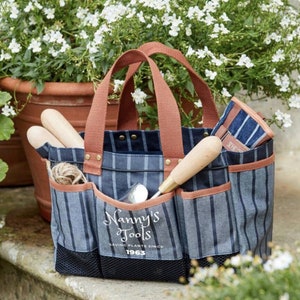 Personalised Stripe Gardening Carry Bag - garden gift-  gardening gift for a gardener- garden gift-customised garden -gift for Mom