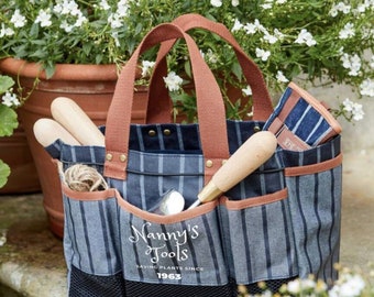 Sac de transport de jardinage personnalisé à rayures - cadeau de jardin-cadeau de jardinage pour un jardinier-cadeau de jardin-jardin personnalisé-cadeau pour maman