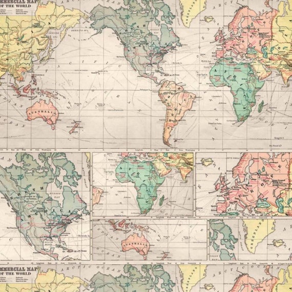 Map wrapping paper discount