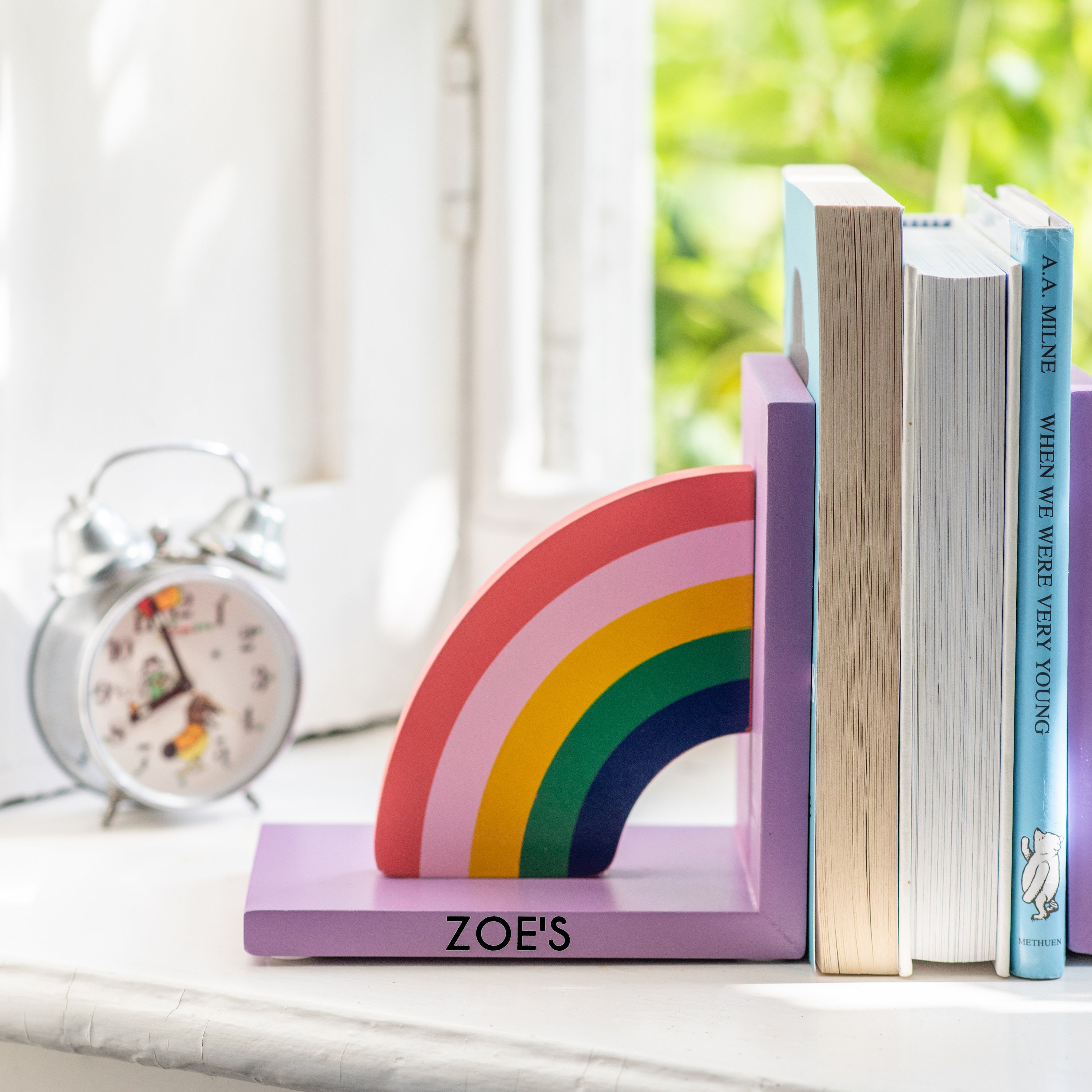 Personalised Nursery Bookends New Baby Bookends RAINBOW Etsy