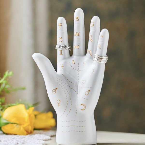 Palmistry Hand Jewelry Holder Etsy