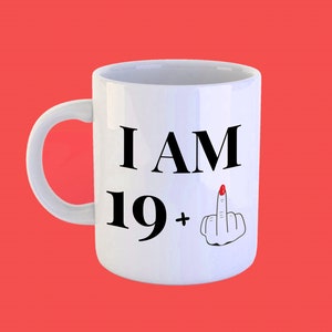 Fun Birthday Mug Idea - Middle Finger - Funny Gift - Rude Funny Ceramic Coffee Mug Ceramic Mug- customised-exclusive design-secret santa