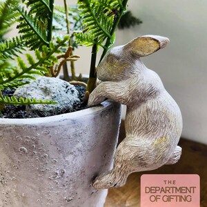 Hand-Cast Labrador Dog Pot Hanger – Resin Garden Decoration (80x50x65mm) image 2
