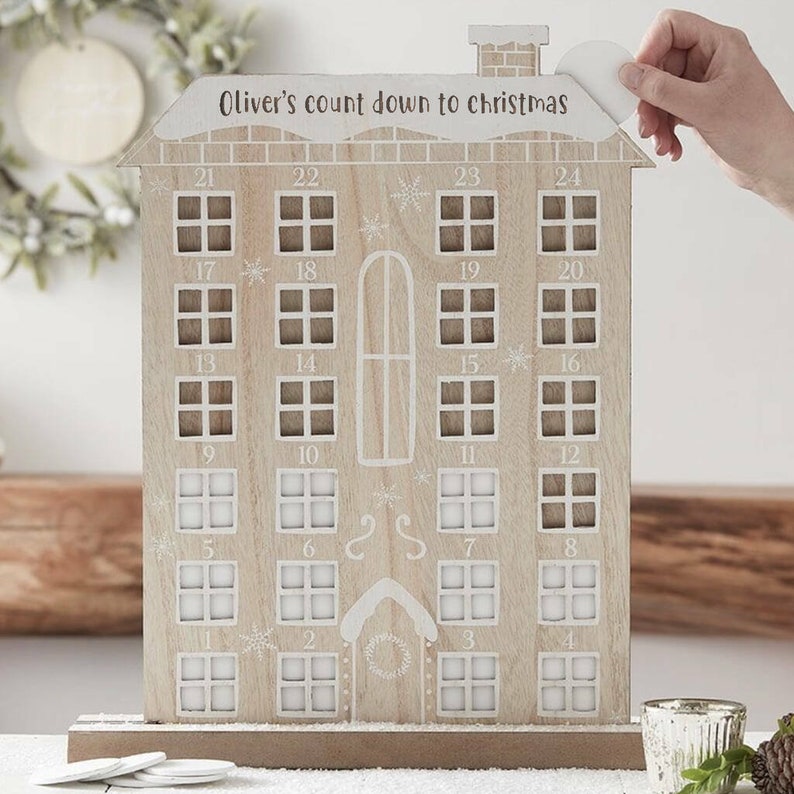 Personalised House Advent Calendar Advent Box Etsy