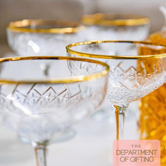 Set 6 Calici Da Champagne Flute 165 Ml - Bicchieri Da Vino Con Decorazione Incisa - Regalo Di Anniversario Di Matrimonio O Eventi Speciali