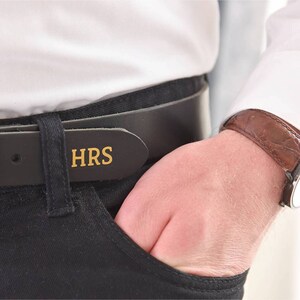 Luxury Monogramed Leather Belt- personalized belt- Initals-gift for him- customized monogram belt-luxury belt-black belt-original belt gift