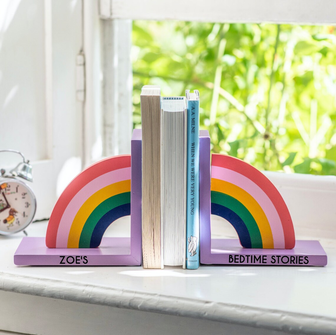 Personalised Nursery Bookends New Baby Bookends RAINBOW Etsy UK