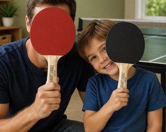 Juego de tenis de mesa personalizado - SET DE REGALO - Papá y yo - Personalizado