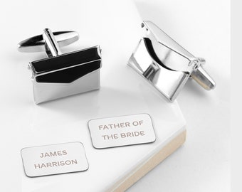 Personalized Secret Message Envelope Cufflinks: Groom Wedding Keepsake