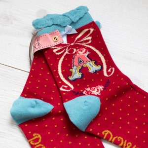 Calcetines tobilleros de bambú con monograma - Calcetines con letras - Calcetines con monograma - Bonitos calcetines con el alfabeto - Calcetines personalizados - Calcetines ecológicos - Diseño con iniciales en el Reino Unido -