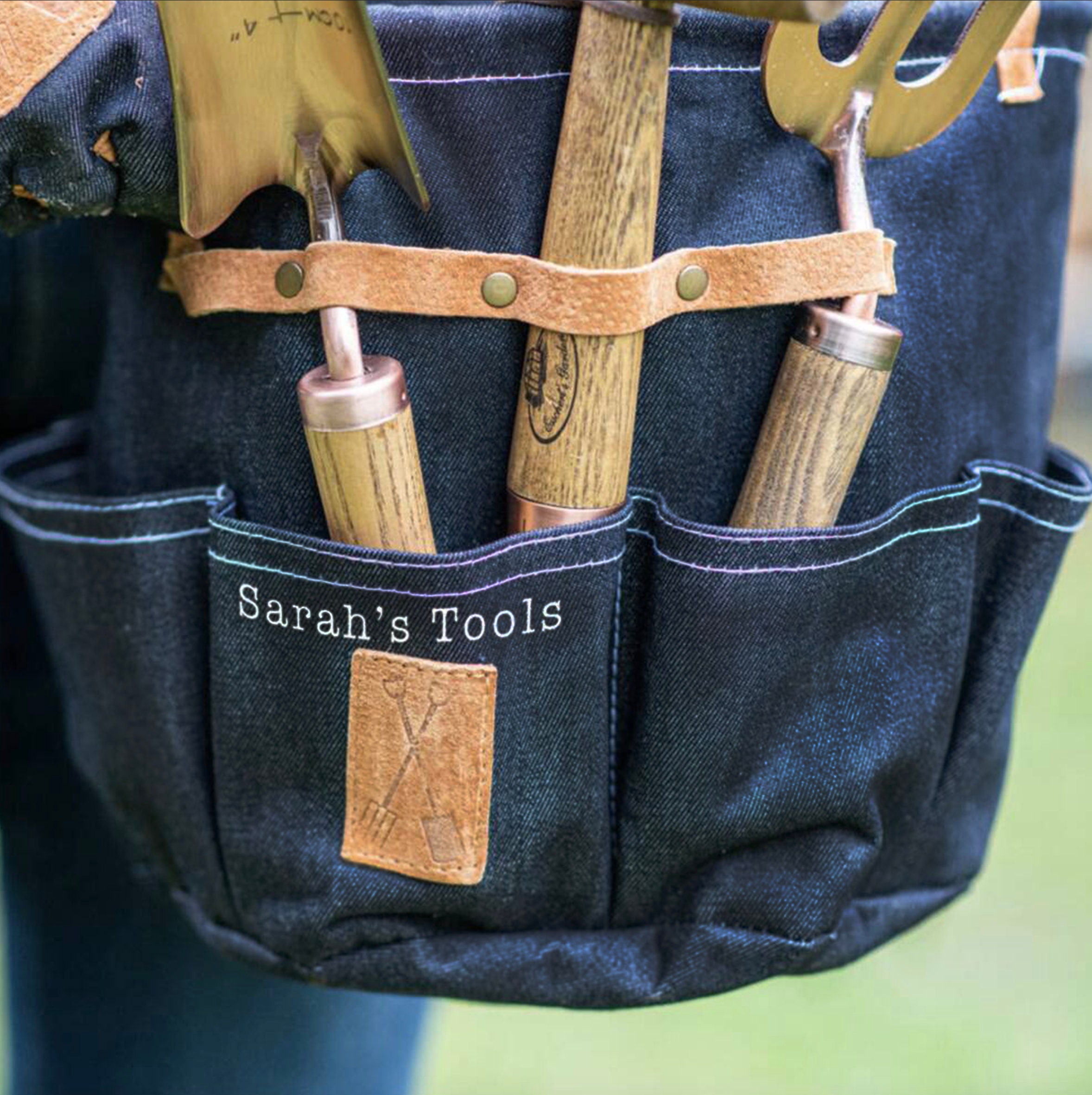 Personalised Gardening Carry Bag - garden gift- denim- gardening gift for a gardener- garden gift-customised garden,gardenware -gift for him