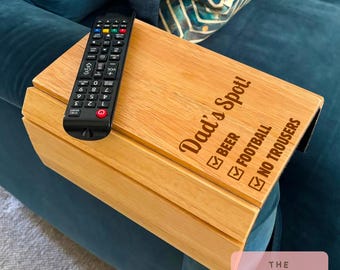 Personalised Wooden Sofa Tray For Dad  - Gift for him -Gift For Grandad - Custom Made Gifts For Dad- drinks tray-sofa tray-original gift-
