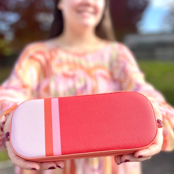 Borsa Portagioie Da Viaggio Rosa Con Cerniera - Piccola Scatola Organizzata Per Collane, Anelli, Orecchini E Bracciali, Ideale Per Donne E Ragazze