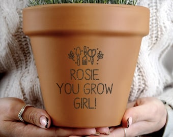 Personalised Terracotta Plant Pot- customised