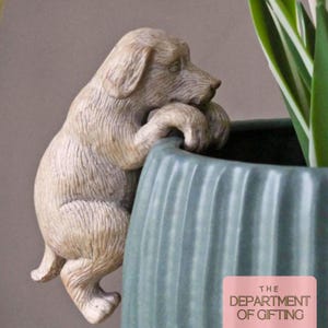 愛らしい犬用ポットハンガー - 手作り - かわいい犬の庭の装飾 - ラブラドールハンガー装飾 - オリジナルデザイン - お母さんへのギフト