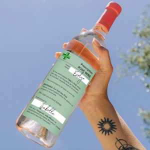 Personalisiertes Rezept Wein Etikett: Lustiges Geburtstagsgeschenk