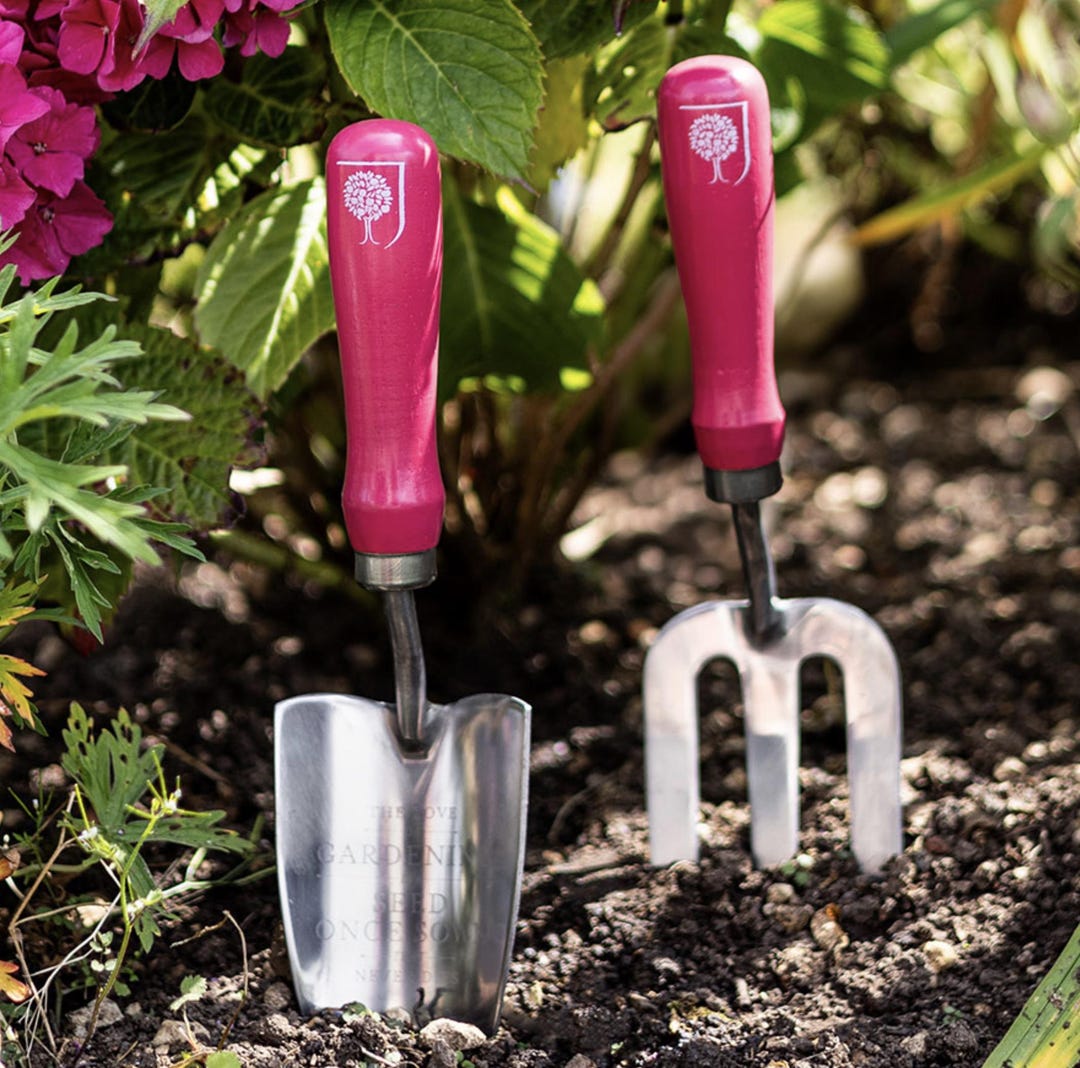 Personalized Pink Garden Tool Set: FSC Wood Handle, Gardener Gift - Etsy