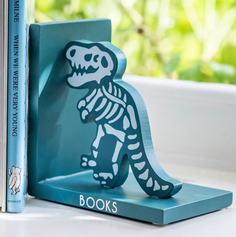 Personalised Nursery Bookends New Baby Bookends Dinosaur Etsy