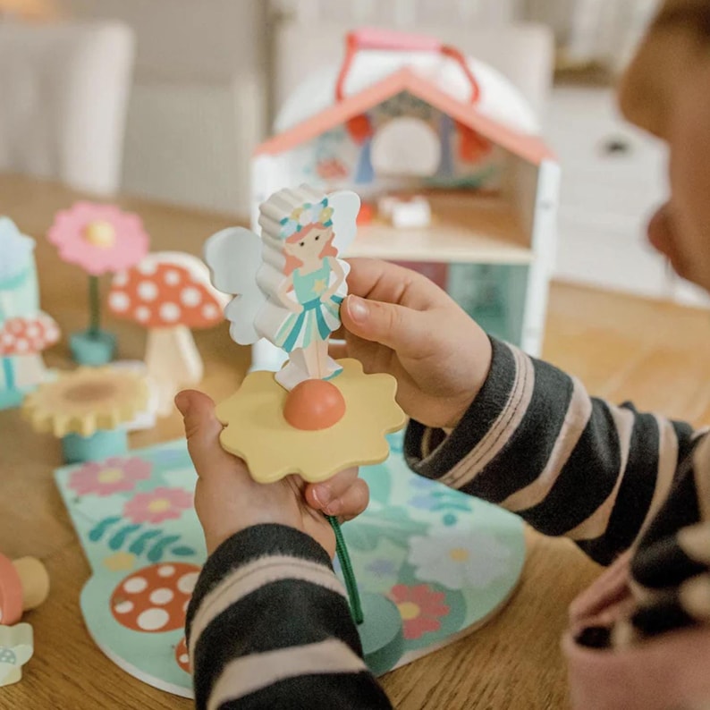 Personalized Fairy Garden Playset - Wooden Toy With Fairies & Bugs ...