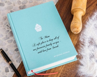 Personalised My Baking Journal- Baking gift- customised baking notebook- recipe book