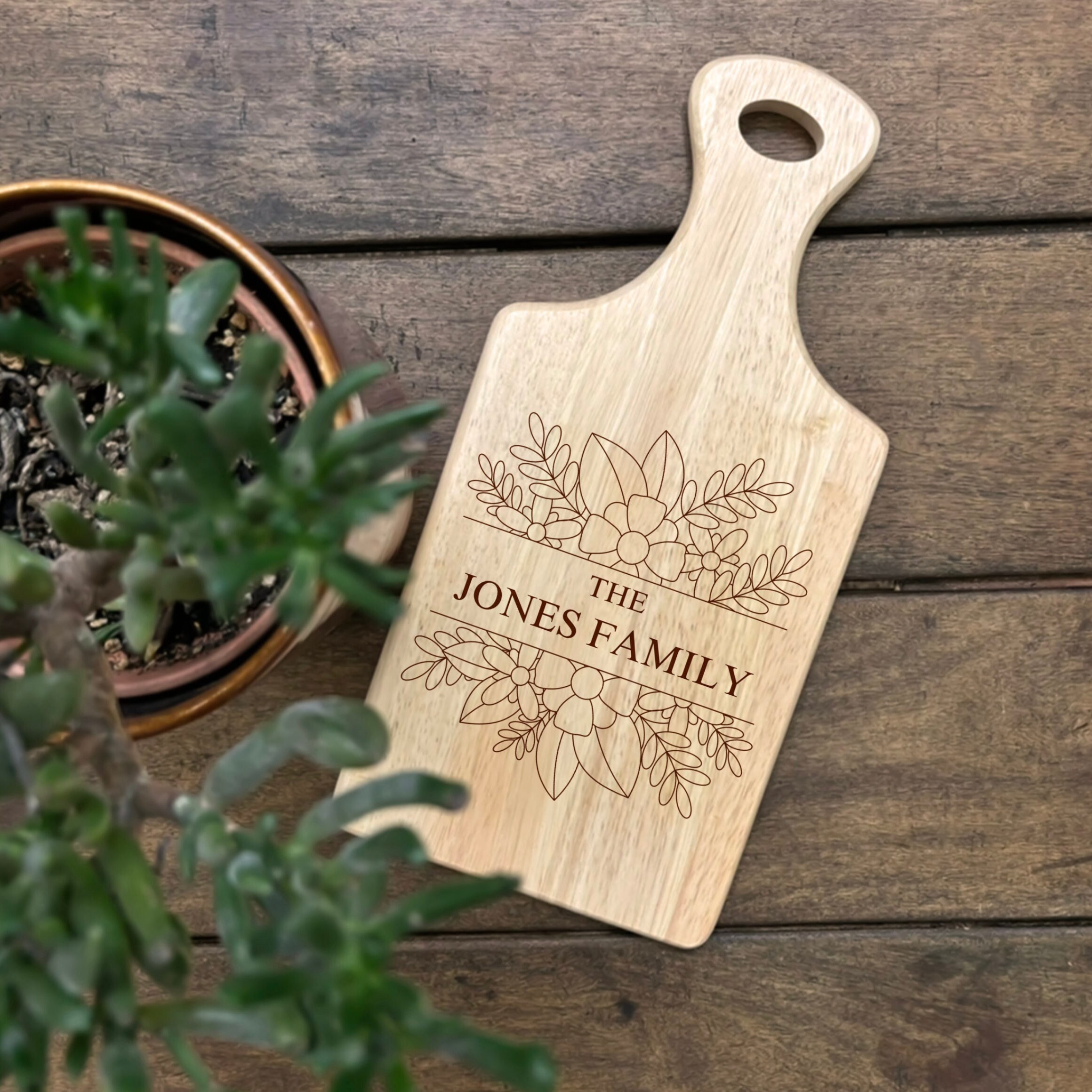 Personalised Family Wooden Paddle Board- new home gift- customised chopping board- original family gift-customised