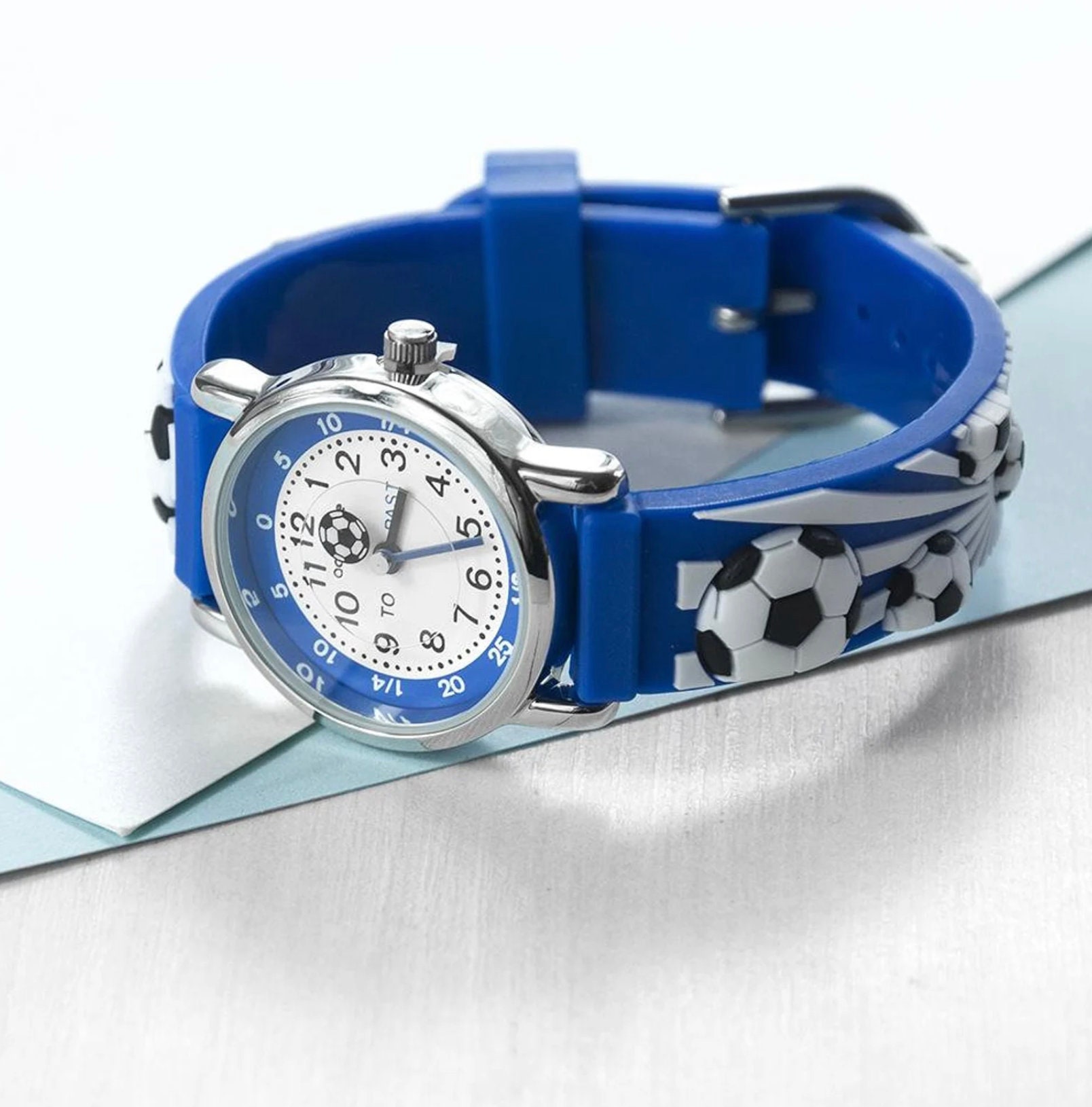 Kids Personalised Blue Red Football Watch Children s Gifts Keepsake Watch for a Child Original Gift football Gift Etsy