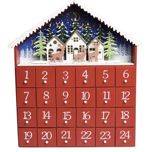 Personalised Wooden Light up Advent Calendar Fill Your Own Drawers