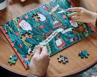 Quebra-cabeça de Natal personalizado: quebra-cabeça de férias em família