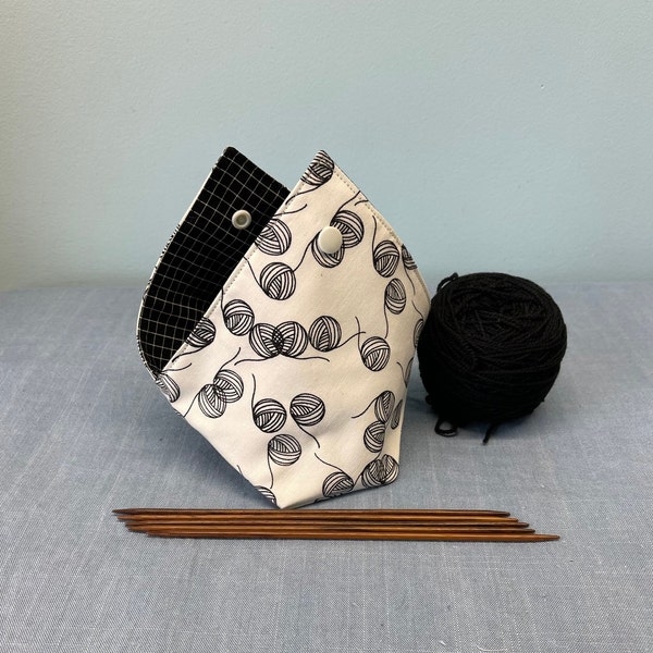 Yarn Keeper - Bento Style Fabric Yarn Bowl - Yarn Ball Print