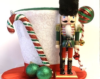 Nutcracker Tree Topper, Nutcracker Top Hat, Nutcracker Centerpiece