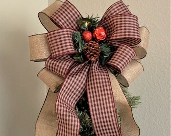50 yards 1.5/" Wired Angel City Sheer Ribbon Red//Green//Gold Christmas Ribbon