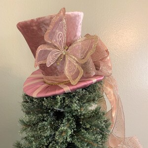 Butterfly Tree Topper Top Hat - Christmas Tree Topper Bow - Tree Topper Bow - Top Hat Centerpiece - Tree Topper Top Hat