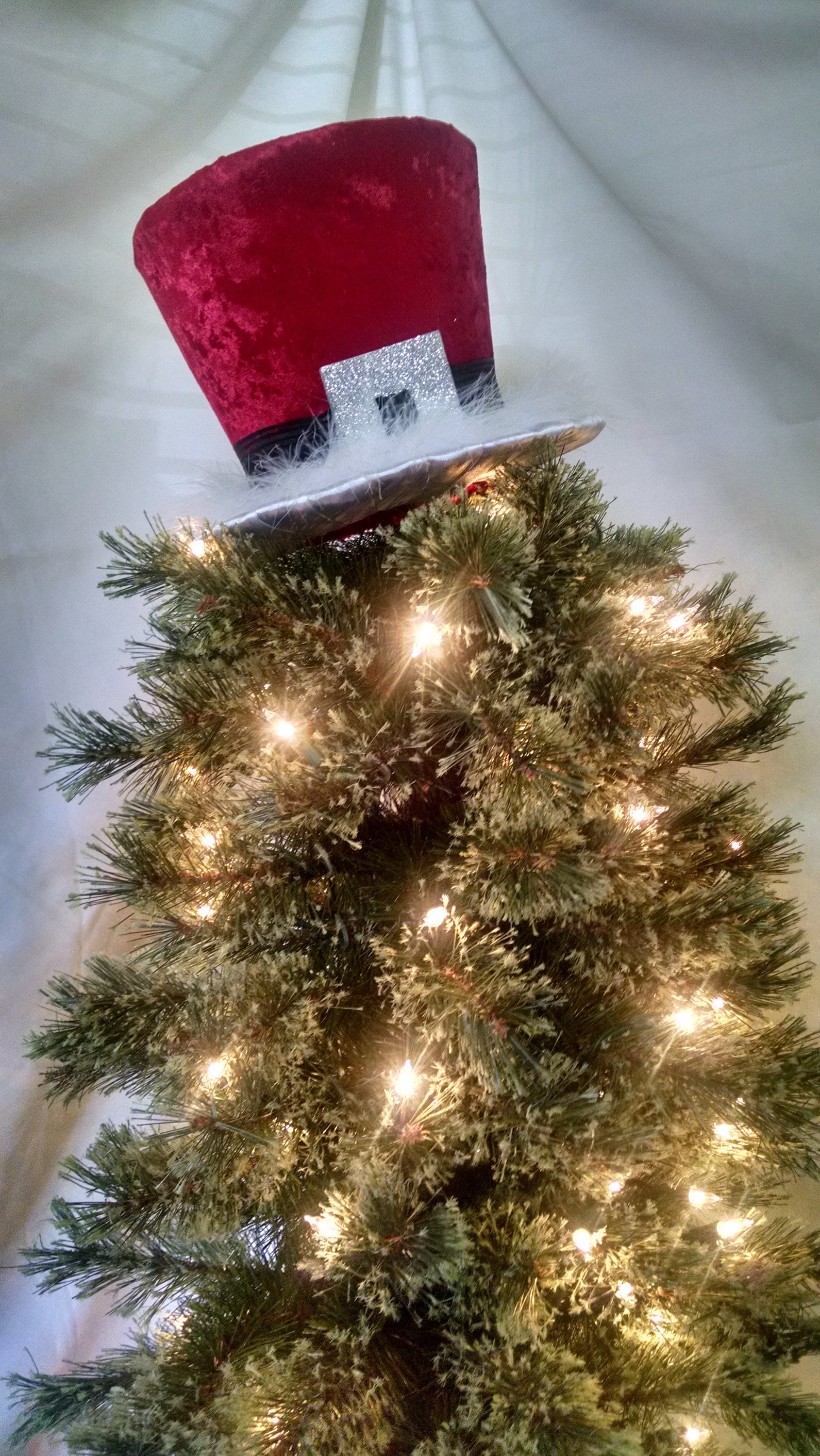 Tree Topper Santa's Top Hat Tree Topper Christmas Hat  Etsy
