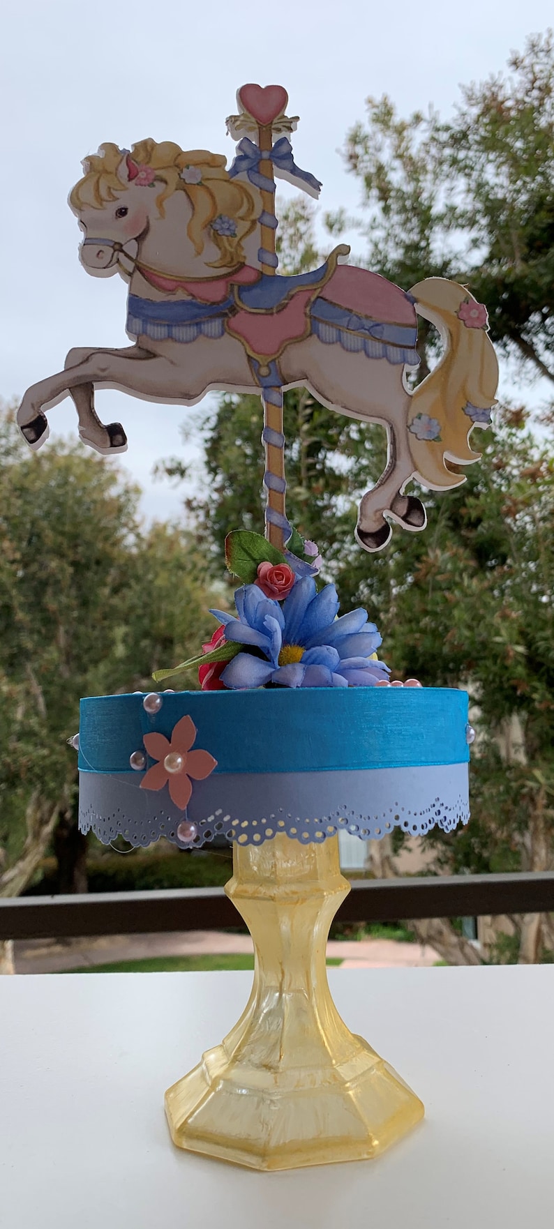 Party Decoration Carousel Party Decoration Carousel Horse Carousel Carousel Centerpiece Baby Shower Centerpiece