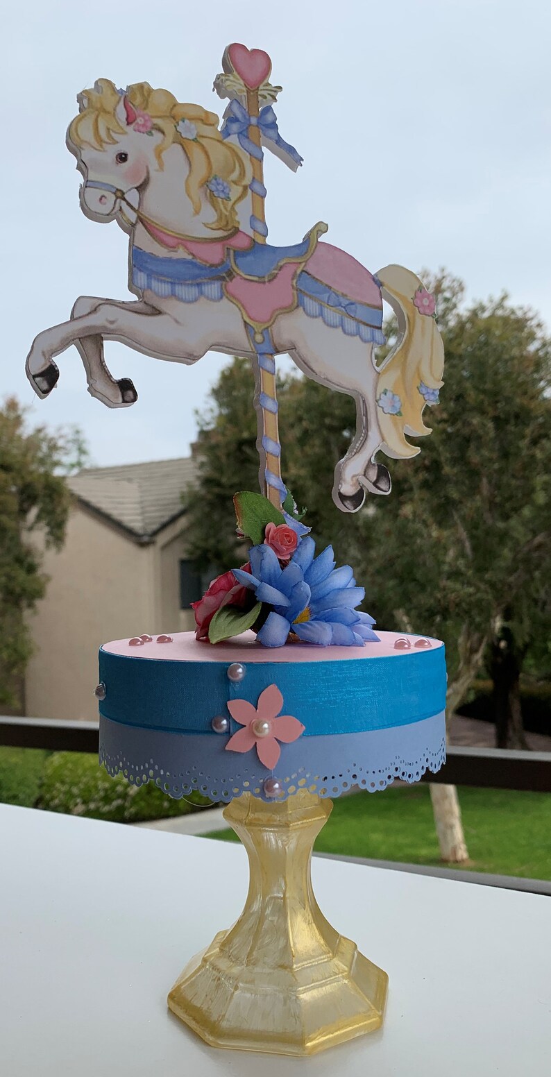 Party Decoration Carousel Party Decoration Carousel Horse Carousel Carousel Centerpiece Baby Shower Centerpiece