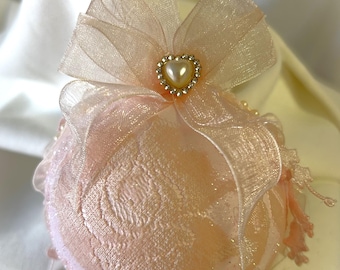 Pink Ornament, Shabby Chic Ornament , Christmas Ornament, Easter  Ornament