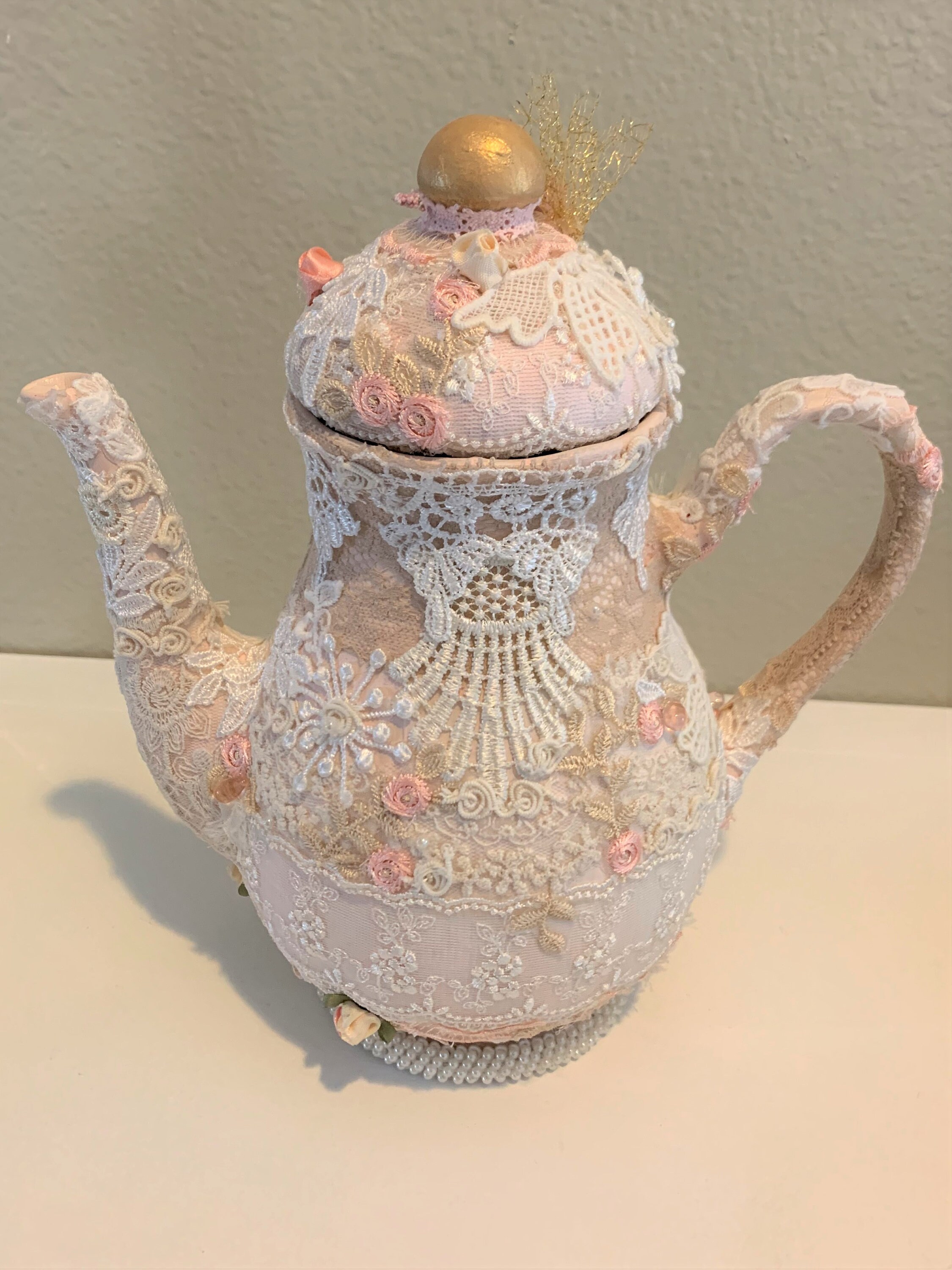 Shabby Chic Teapot One of A Kind Teapot Ceramic Teapot Etsy Australia