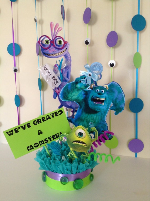 Monsters Inc Baby Shower Centerpiece Monsters Inc Etsy