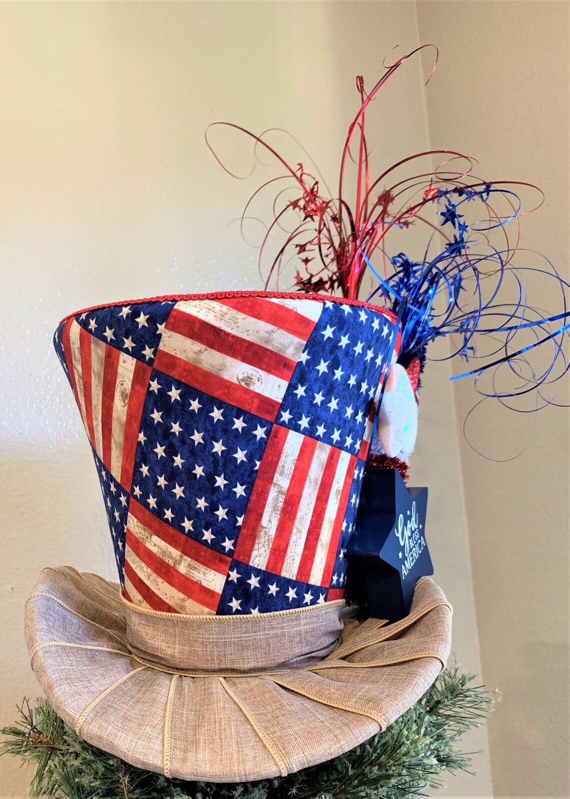 Patriotic Top Hat 4th of July Decoration Fourth of July - Etsy