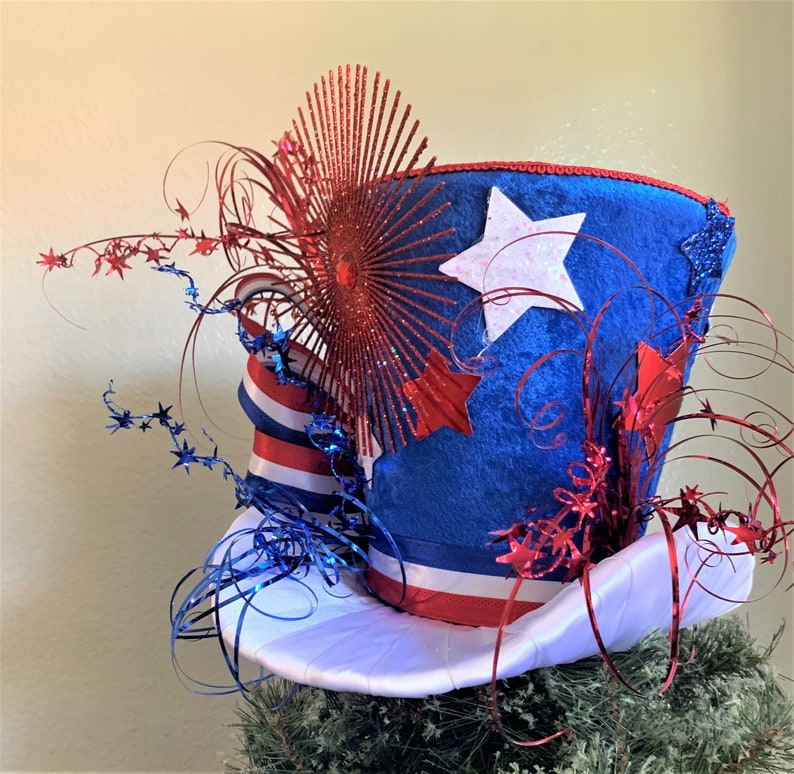 4th of July Patriotic Top Hat Decoration 4th of July Top Hat - Etsy