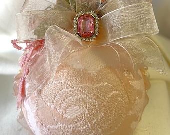 Pink Ornament, Shabby Chic Ornament, Christmas Ornament, Easter Ornament
