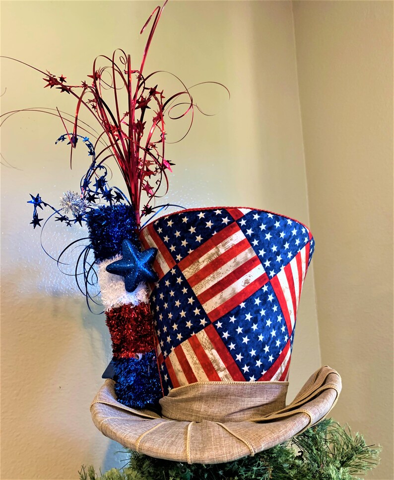 Patriotic Top Hat 4th of July Decoration Fourth of July - Etsy