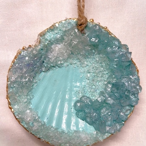 Seashell Ornament, Seashell Ornament, Christmas Seashell Ornament, Coastal Ornament,