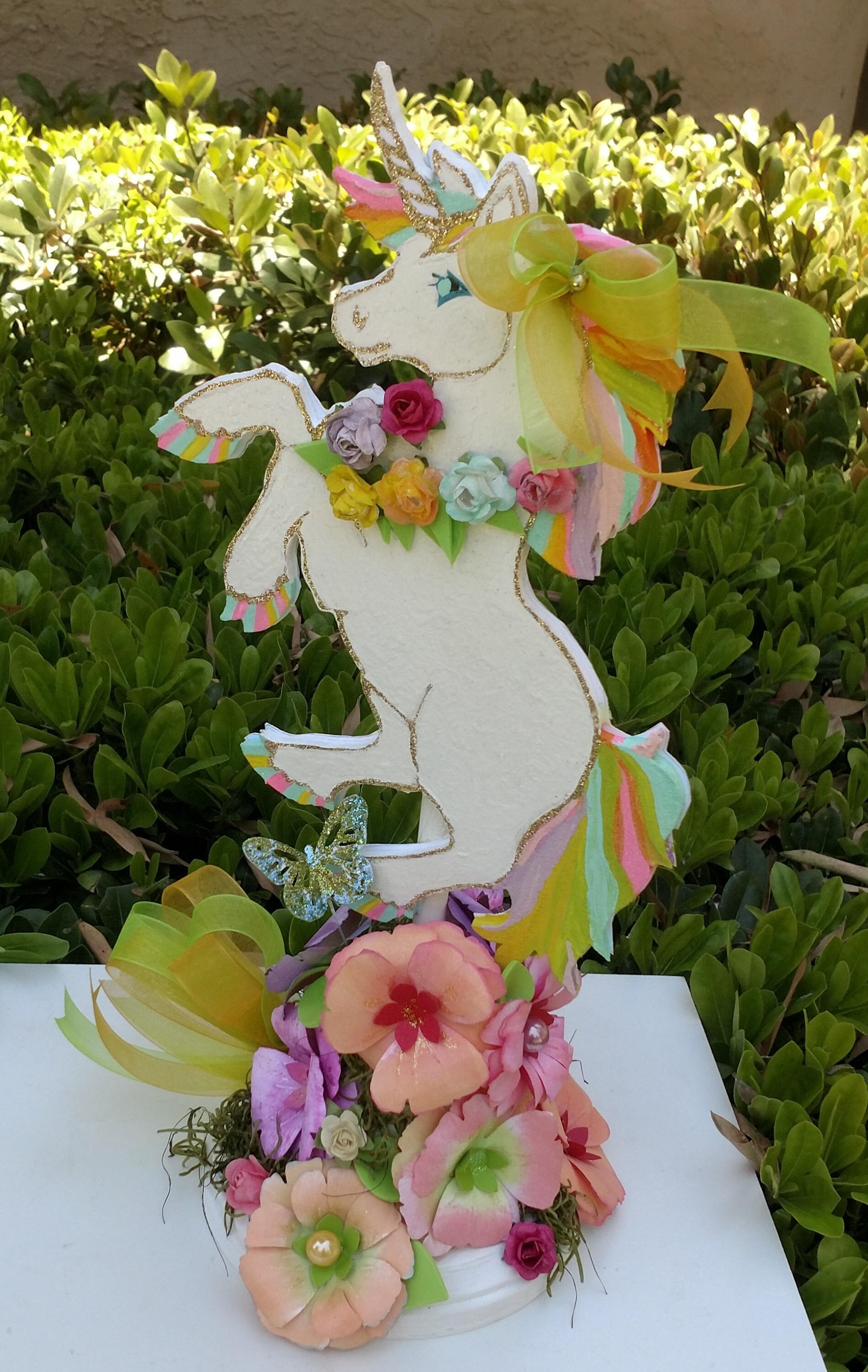 Unicorn Centerpiece Unicorn Party Decoration Rainbow Etsy