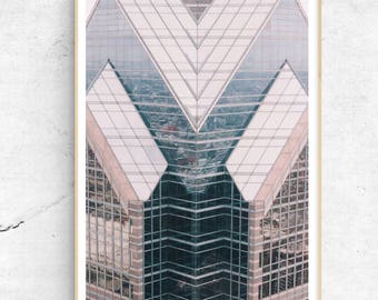 Geometric Art, Philadelphia Skyline, City Print, Philadelphia Art, Philadelphia Wall Art, Philadelphia Photography, Liberty Place Fine Art