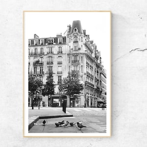 Paris Street Photography, Black and White Photography, Paris Architecture Art, Travel Wall Art, Montparnasse, France