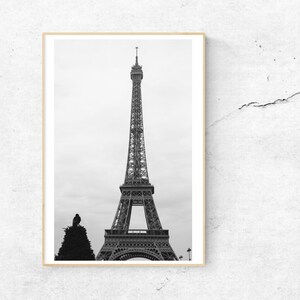 Eiffel Tower Art, Paris Photography, Black and White Paris Photo, Travel Wall Art, Paris France