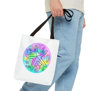 THE COLDEST MOMENT ♥ TCM starfish reversible tote bag thecoldestmoment
