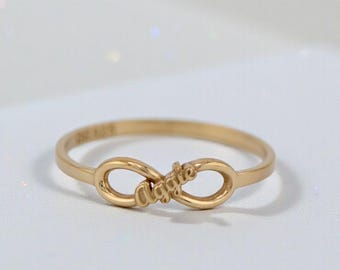Personalized Infinity Name Ring | Sterling Silver, 10k/14k Gold