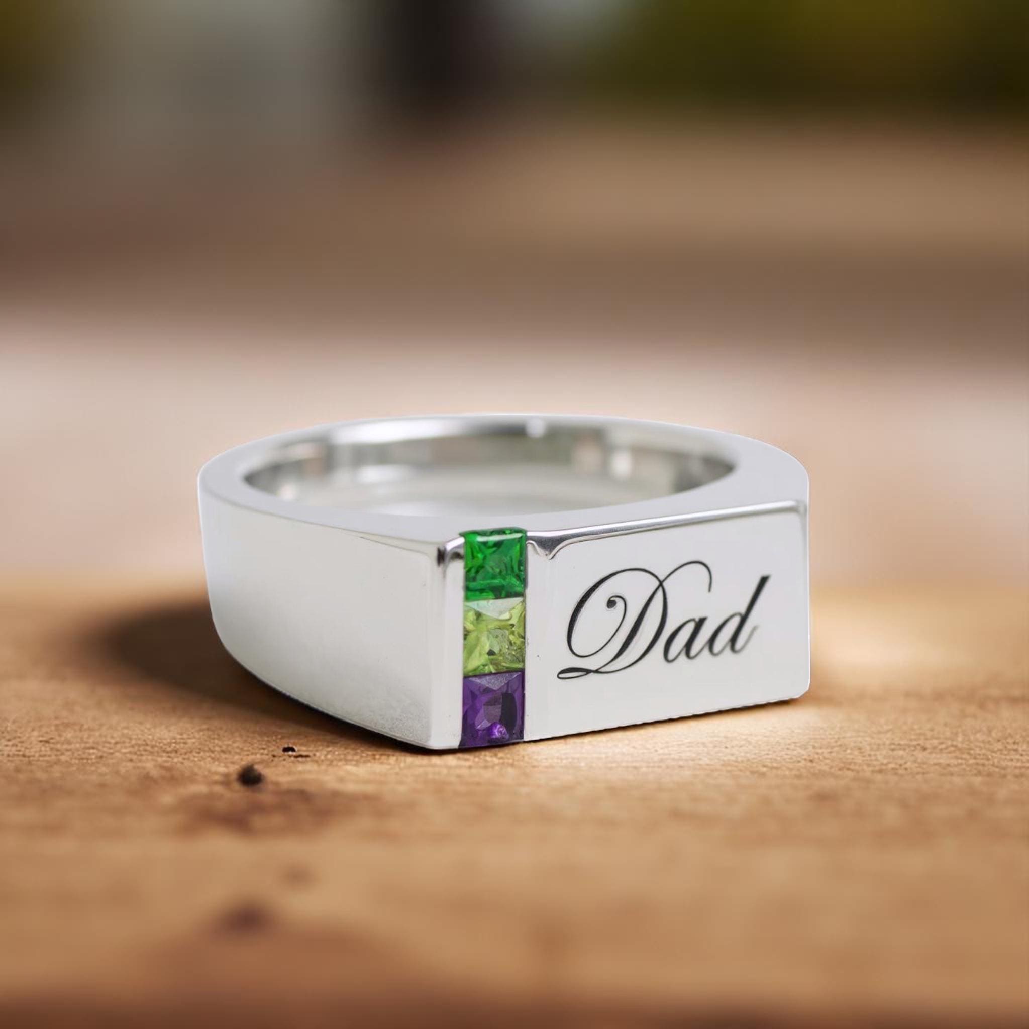 Men's Personalized Birthstone Father's Grandfather's Family Ring…